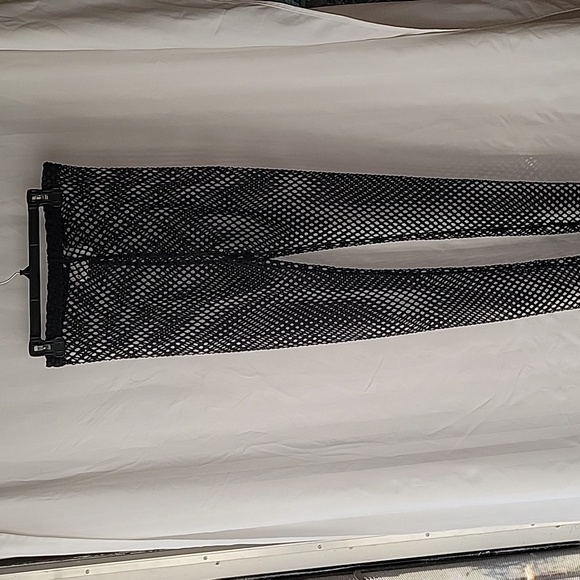 Apricot Lane Woman's Black Fish Net Leggings, Size: XL, NWT - Picture 5 of 7